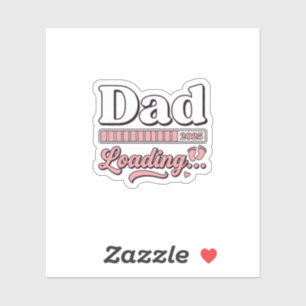 Sticker T-shirt vintage d'annonce de bébé 2025 Papa en rou