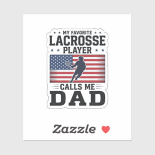 Sticker T-shirt vintage drapeau américain Funny Lacrosse P