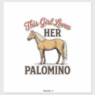 Sticker T-Shirt vintage gravure amateur de cheval Palomino