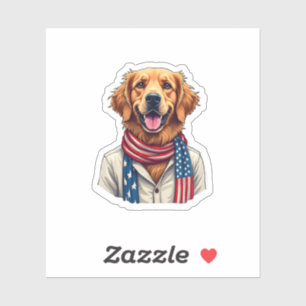 Sticker T-shirt vintage pour chien retriever doré du jour 