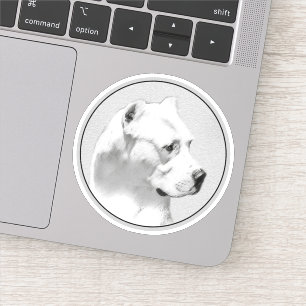 Sticker Tableau Dogo Argentino - Art Chien original