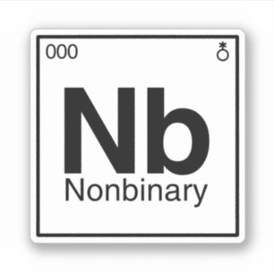 Sticker Tableau périodique non binaire Élément NB