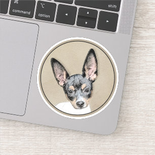 Sticker Tableau Rat Terrier - Cute Original Chien Art