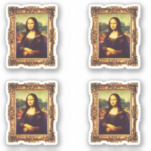 Sticker Tableaux Renaissance encadrés : Mona Lisa par Da V