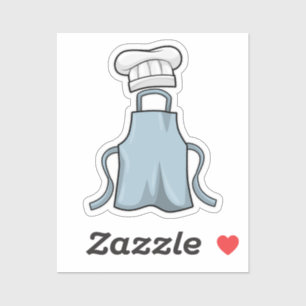 Sticker tablier de cuisine et casquette de Cuisine