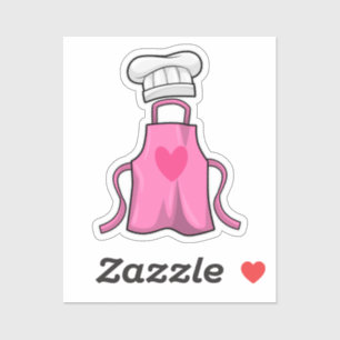Sticker tablier de cuisine et casquette de Cuisine avec co