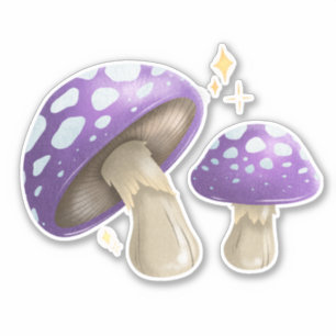 Sticker Tabourets à champignons magiques - LAVENDER