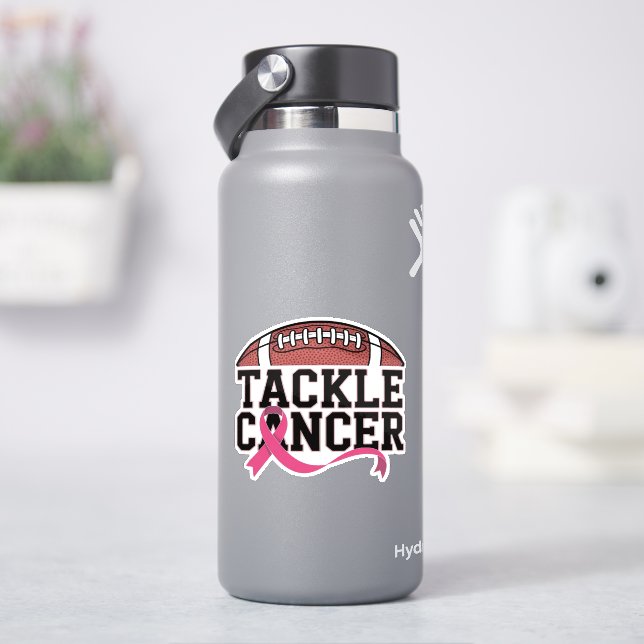 Sticker Tackle Cancer Pink Ribbon Design (HydroFlask)