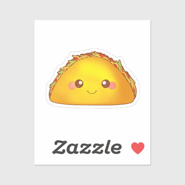 Sticker Taco de boeuf haché mexicain (Feuille)