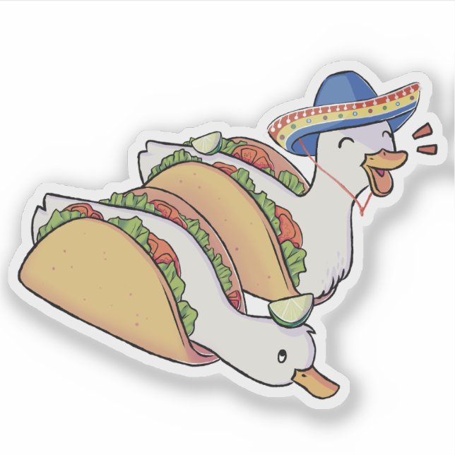 Sticker Taco duckies (Devant)