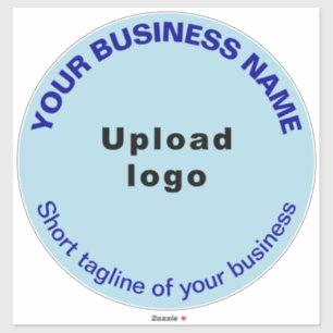 Sticker Tagline d'affaires sur bleu clair Grand Vinyle ron