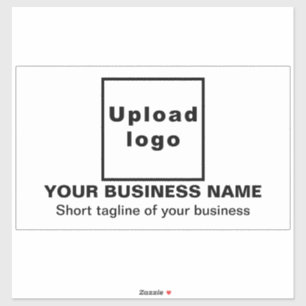 Sticker Tagline d'affaires sur grand rectangle blanc Vinyl