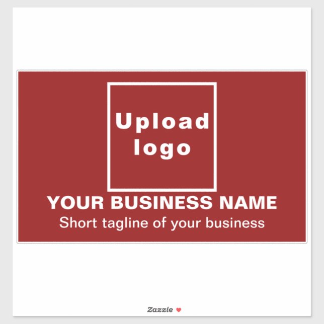 Sticker Tagline d'affaires sur grand rectangle rouge Vinyl (Feuille)