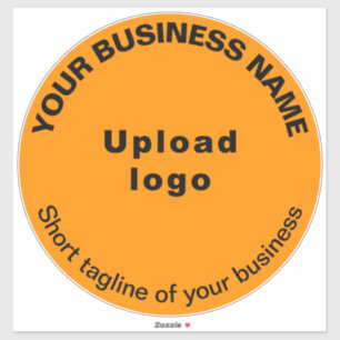 Sticker Tagline d'entreprise sur couleur orange Grand Viny