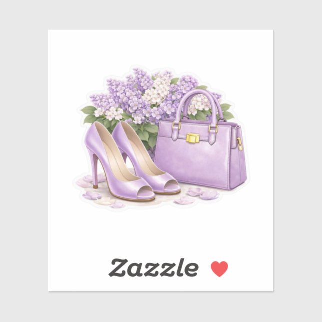 Sticker Talons élégants lavande violets  (Feuille)