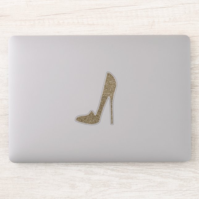 Sticker Talons hauts pailletés or mignons (Ordinateur)