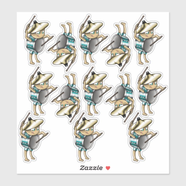 Sticker Tambours (Feuille)