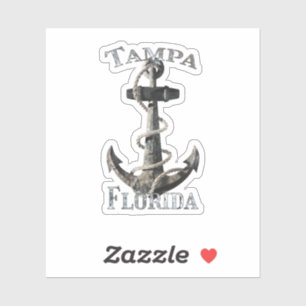 Sticker Tampa Florida Vacation Nautical Anchor Sailing