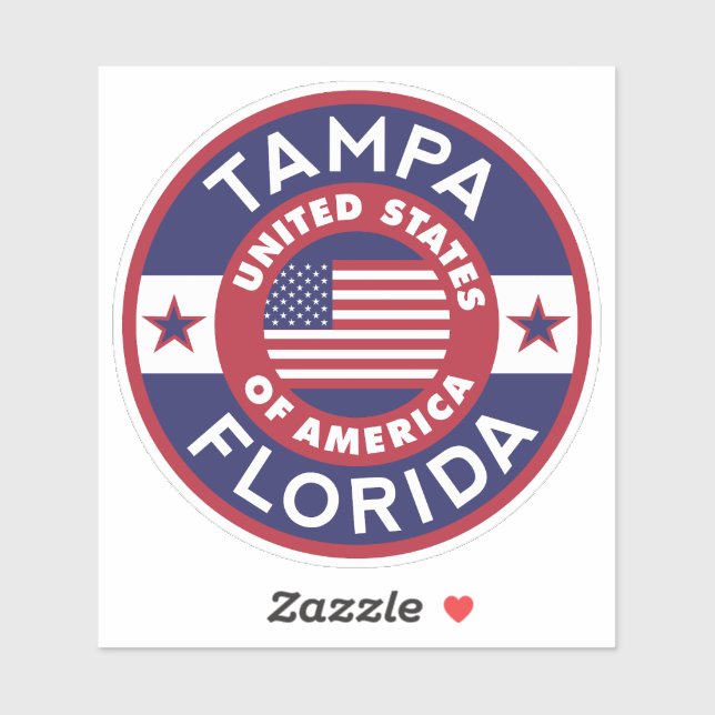 Sticker Tampa, Floride (Feuille)