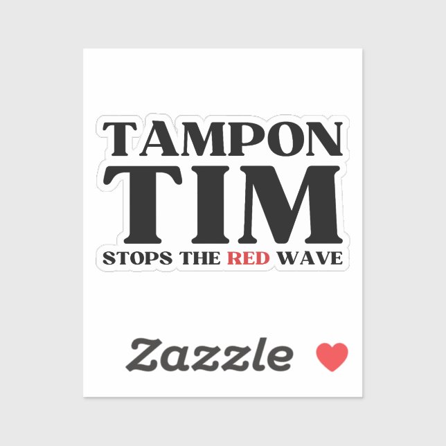 Sticker Tampon Tim Arrêtera Le Red Wave-Tim Walz 2024 (Feuille)