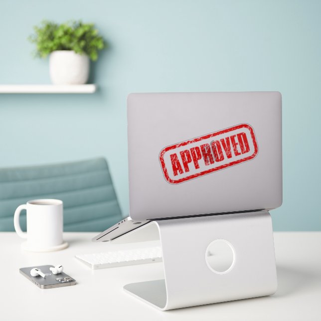 Sticker Tamponné (Ordinateur portable sur le bureau)