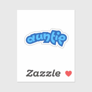 Sticker Tante Tante bleue