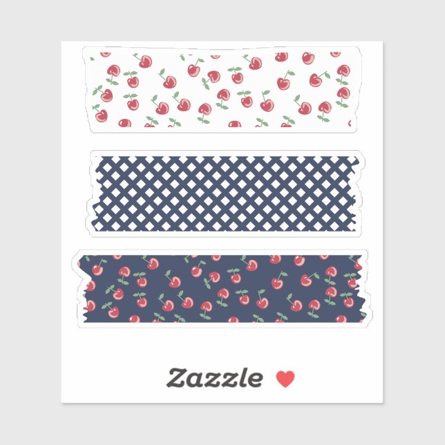 Sticker Tape Motif Cherry Washi (Feuille)
