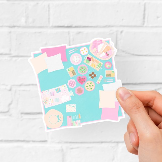 Sticker Tapis de pique-nique fille découpé (Créateur téléchargé)