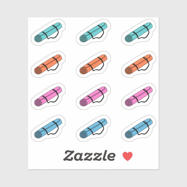 Sticker Tapis de Yoga Rappel de Méditation Bujo Planner (Feuille)