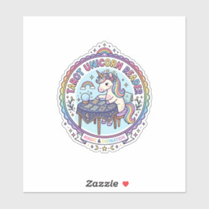 Sticker Tarot de Licorne Lecteur de Licorne T-shirt drôle 