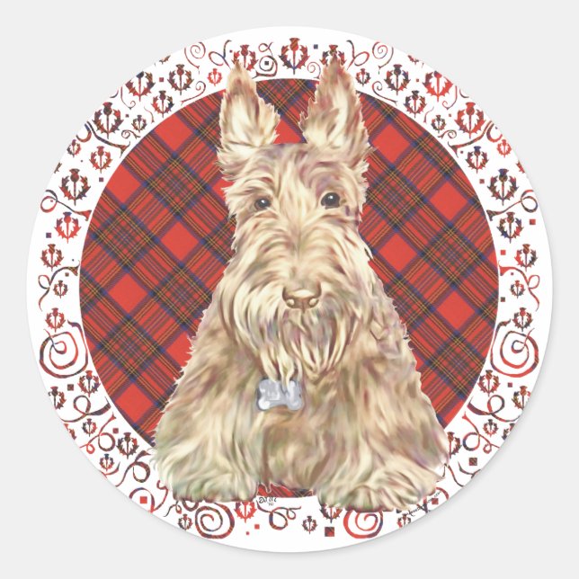 Sticker Tartan écossais roux (Devant)