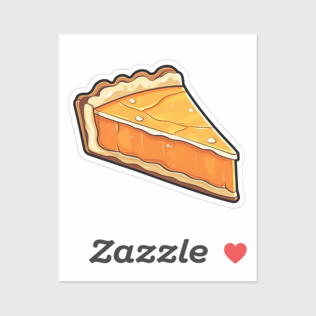 Sticker Tarte à la citrouille de dessin animé (Feuille)
