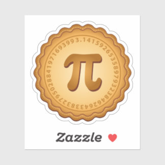 Sticker Tarte avec vinyle de croûte de Pi