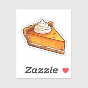 Sticker Tarte citrouille de dessin animé