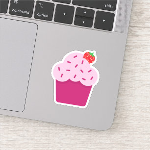 Sticker Tartelette aux fraises mignonne