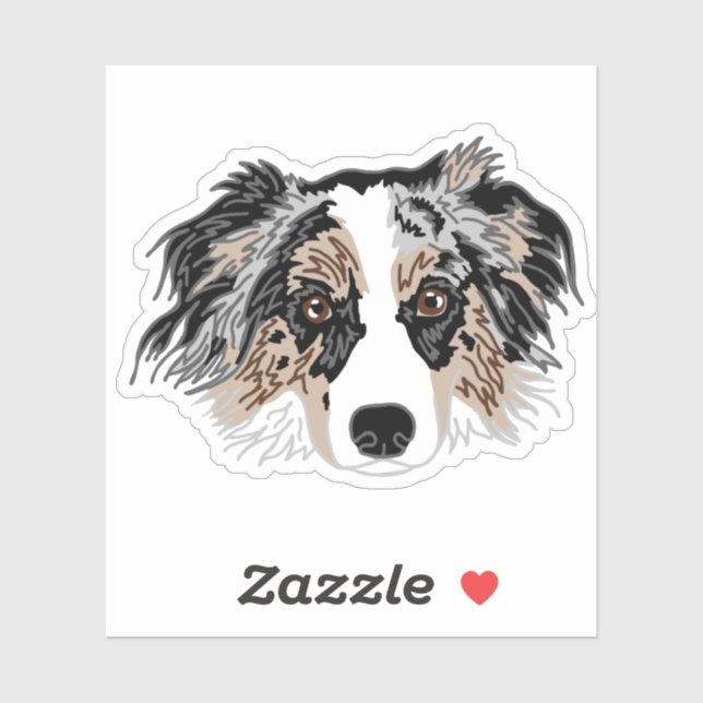 Sticker Tasse pour maman de chien australien (Feuille)
