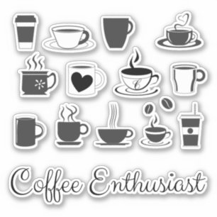 Sticker Tasses à café pour amateurs de café - esthétique