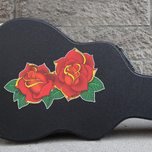 Sticker Tatouages de roses rouges