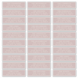 Sticker Taupe rose simple et calligraphie moderne blanche
