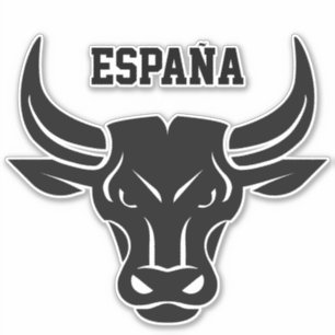 Sticker Taureau stylisé texte personnalisé