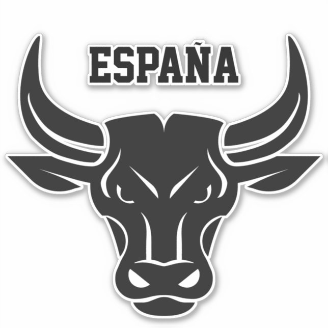 Sticker Taureau stylisé texte personnalisé (Devant)