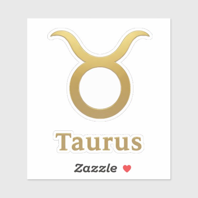 Sticker Taurus Zodiac Sign / Pegatina Tauro (Feuille)