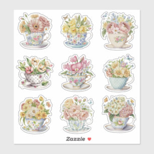 Sticker Teacup floral