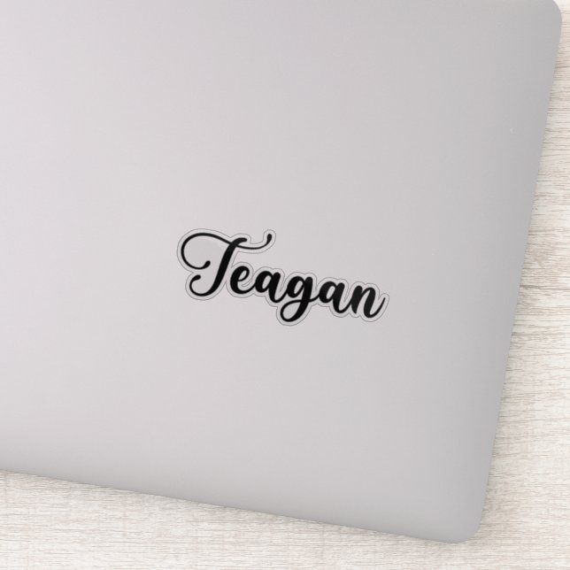 Sticker Teagan Nom - Calligraphie manuscrite (Détail)