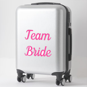 Sticker Team Bride Pink Bride Team Mariage de texte person