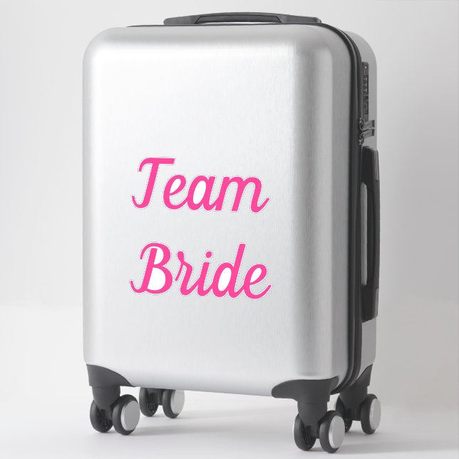 Sticker Team Bride Pink Bride Team Mariage de texte person (Sur valise)