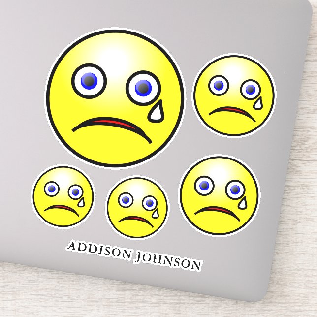 Sticker Tear triste Emoji Yellow Faces Collection Ajouter  (Détail)