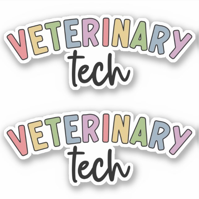 Sticker Technique vétérinaire | Technicien vétérinaire (Devant)