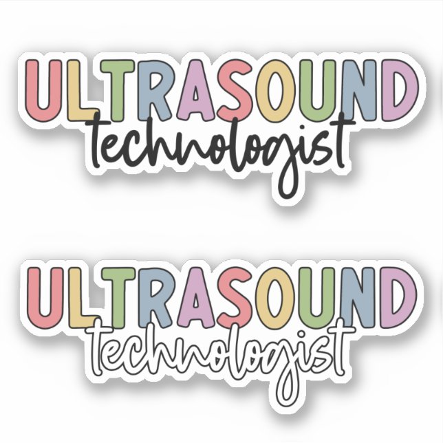Sticker Technologue Ultrasound | Ultrasound Tech Cute (Devant)