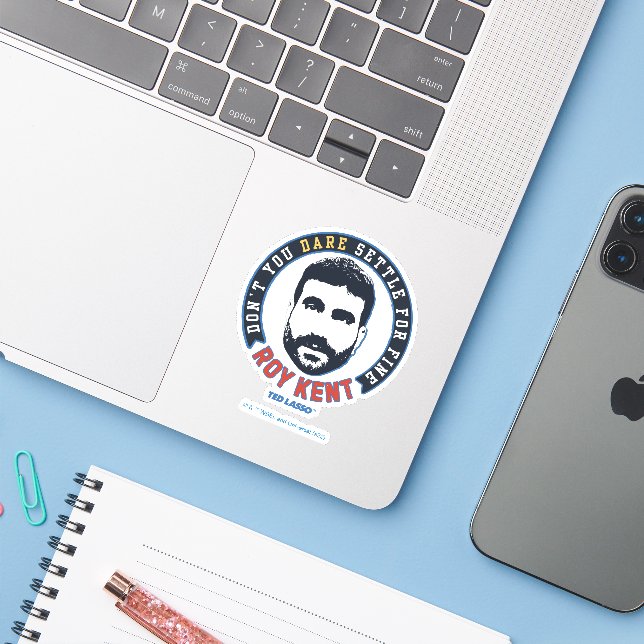 Sticker Ted Lasso | Roy Kent Vous n'osez pas régler (Ordinateur portable avec iPhone)